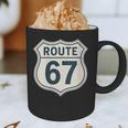 Retro Route 67 Highway Sign Vintage Road Nostalgia Graphic Print Coffee Mug
