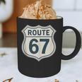 Retro Route 67 Highway Sign Vintage Road Nostalgia Graphic Print Coffee Mug