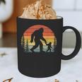 Retro Vintage Bigfoot Dad Fathers Day Father Son Matching Graphic Print Coffee Mug