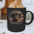 Rottie Dog Mom Dad 'Merica Rottweiler Graphic Print Coffee Mug