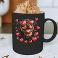 Rottweiler Heart Glasses Cute Rottie Dog Lover Mom Dad Kids Graphic Print Coffee Mug