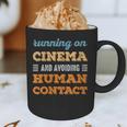 Running On Cinema Social Introvert Humor Vintage Graphic Print Coffee Mug Running On Cinema Social Introvert Humor Vintage Graphic Print Coffee Mug