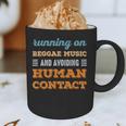 Running On Reggae Music Social Introvert Humor Vintage Graphic Print Coffee Mug
