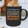 Running On Storytelling Social Introvert Humor Vintage Graphic Print Coffee Mug Running On Storytelling Social Introvert Humor Vintage Graphic Print Coffee Mug