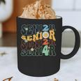 Senior 2024 Groovy Retro Class Of 2024 Graduation Senior 24 Graphic Print Coffee Mug