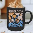 Senior 2026 Retro Groovy Flowers Graduation Graphic Print Coffee Mug