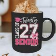 Senior 2027 Class Of 2027 Pink Coquette Bow Graduation Girl Graphic Print Coffee Mug