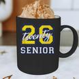 Senior Class 2026 Graduation Yellow Blue Letters Graphic Print Coffee Mug