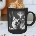 Siberian Husky Alien UFO Taking a Selfie Dog Mom Dad Graphic Print Coffee Mug