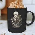 Skeleton Hugging Cat Halloween Cat Lover Cat Mom Dad Graphic Print Coffee Mug