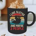 I Like Sloths And Maybe 3 People Sloth Introvert Vintage Graphic Print Coffee Mug I Like Sloths And Maybe 3 People Sloth Introvert Vintage Graphic Print Coffee Mug