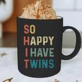 So Happy I Have Twins Mom Dad Parent Saying Slogan Graphic Print Coffee Mug