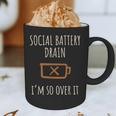 Social Battery Drain I'm So Over It Introvert Homebody Line Graphic Print Coffee Mug Social Battery Drain I'm So Over It Introvert Homebody Line Graphic Print Coffee Mug