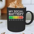 Social Battery Low Energy Antisocial Introvert Graphic Print Coffee Mug Social Battery Low Energy Antisocial Introvert Graphic Print Coffee Mug