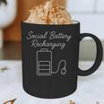 Social Battery Recharging Introvert Minimalist Graphic Print Coffee Mug Social Battery Recharging Introvert Minimalist Graphic Print Coffee Mug