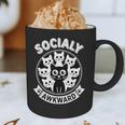 Socially Awkward Cute Introvert Cat Meme Anti-Social Club Graphic Print Coffee Mug