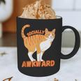 SOCIALLY AWKWARD FUNNY CAT ANTISOCIAL INTROVERT WEIRD Graphic Print Coffee Mug SOCIALLY AWKWARD FUNNY CAT ANTISOCIAL INTROVERT WEIRD Graphic Print Coffee Mug