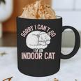Sorry I Can't Go I'm An Indoor Cat Lazy Humor Introvert Cat Graphic Print Coffee Mug