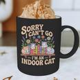 Sorry I Cant Go Im An Indoor Cat Cat Owners Introverts Graphic Print Coffee Mug