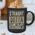 Straight Outta Cosmetology School Leopard Graduation Graphic Print Coffee Mug
