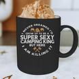 Super Camping King Camp Camper Dad Men Husband Graphic Print Coffee Mug