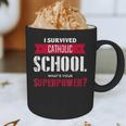 I Survived Catholic School Shirt Catholic Graduation Graphic Print Coffee Mug