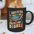 i Survived My Daughter's Bachelors Degree Groovy Graduation Graphic Print Coffee Mug