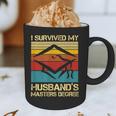 I Survived My Husband's Master's Degree Graduation Graphic Print Coffee Mug