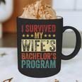 i Survived My Wife Bachelor's Degree Wife Graduation Graphic Print Coffee Mug