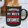I Survived My Wife's Master's Degree Graduation Graphic Print Coffee Mug