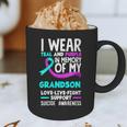 Teal & Purple In Memory Of My Grandson Suicide Prevention Graphic Print Coffee Mug