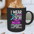 Teal & Purple In Memory Of My Mom Suicide Prevention Graphic Print Coffee Mug Teal & Purple In Memory Of My Mom Suicide Prevention Graphic Print Coffee Mug