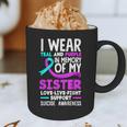 Teal & Purple In Memory Of My Sister Suicide Prevention Graphic Print Coffee Mug