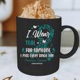 Teal Ovarian Cancer Angel Memory Warrior Support Family Graphic Print Coffee Mug Teal Ovarian Cancer Angel Memory Warrior Support Family Graphic Print Coffee Mug