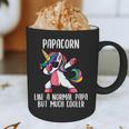 Unicorn Dad Girl Birthday Party Clothing Papacorn Graphic Print Coffee Mug