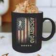 USA American Flag Archery Dad Graphic Print Coffee Mug