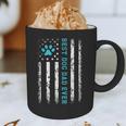 USA Flag Best Dog Dad Ever American Puppy Lover Paw Graphic Print Coffee Mug