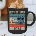 Vintage Best Cat Dad Ever Bump Fist Father's Day Cat Daddy Graphic Print Coffee Mug