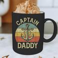 Vintage Captain Daddy Boat Pontoon Dad Fishing Sailor Anchor Graphic Print Coffee Mug