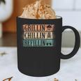 Vintage Grill Dad Grilling Chilling Refilling Graphic Print Coffee Mug