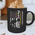 Vintage USA Flag Billiards Player Proud Pool Dad Graphic Print Coffee Mug