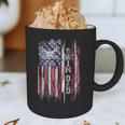 Vintage USA Flag Proud Swimming Dad Swim Swimmer Silhouette Graphic Print Coffee Mug