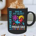 I Am Her Voice She Is My Heart Autism Awareness Daughter Dad Graphic Print Coffee Mug