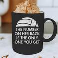 Volleyball Dad MoM Daughter Back Number Graphic Print Coffee Mug Volleyball Dad MoM Daughter Back Number Graphic Print Coffee Mug