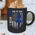 I Wear Blue For My Dad Colon Cancer Awareness Blue USA Flag Graphic Print Coffee Mug