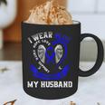 I Wear Blue In Memory Of My Husband Colon Cancer Awareness Graphic Print Coffee Mug