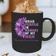 I Wear Purple In Memory Of My Mom Pancreatic Cancer Ribbon Graphic Print Coffee Mug I Wear Purple In Memory Of My Mom Pancreatic Cancer Ribbon Graphic Print Coffee Mug
