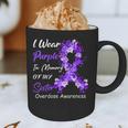 I Wear Purple In Memory Of My Sister Overdose Awareness Graphic Print Coffee Mug