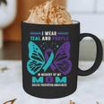 I Wear Teal And Purple In Memory Of My Mom Graphic Print Coffee Mug I Wear Teal And Purple In Memory Of My Mom Graphic Print Coffee Mug