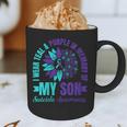 I Wear Teal Purple In Memory Of My Son Suicide Awareness Graphic Print Coffee Mug